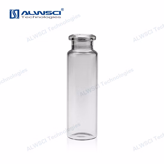 Alwsci 6ml ND20 Clear Crimp Headspace Gc Glass Vial for Chromatography Analysis