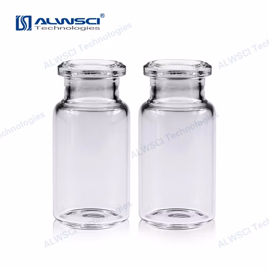 Alwsci 6ml ND20 Clear Crimp Headspace Gc Glass Vial for Chromatography Analysis