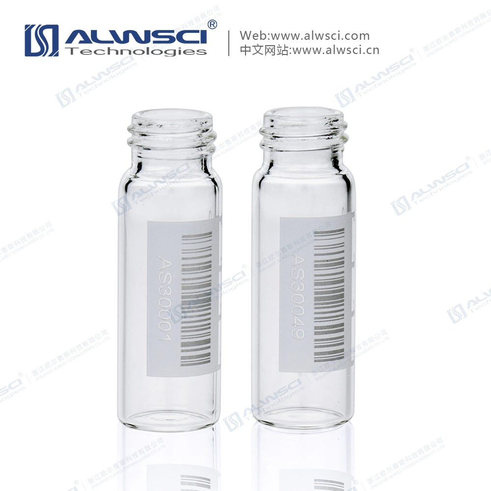 Alwsci 4ml 13-425 Clear Glass Barcode Vial